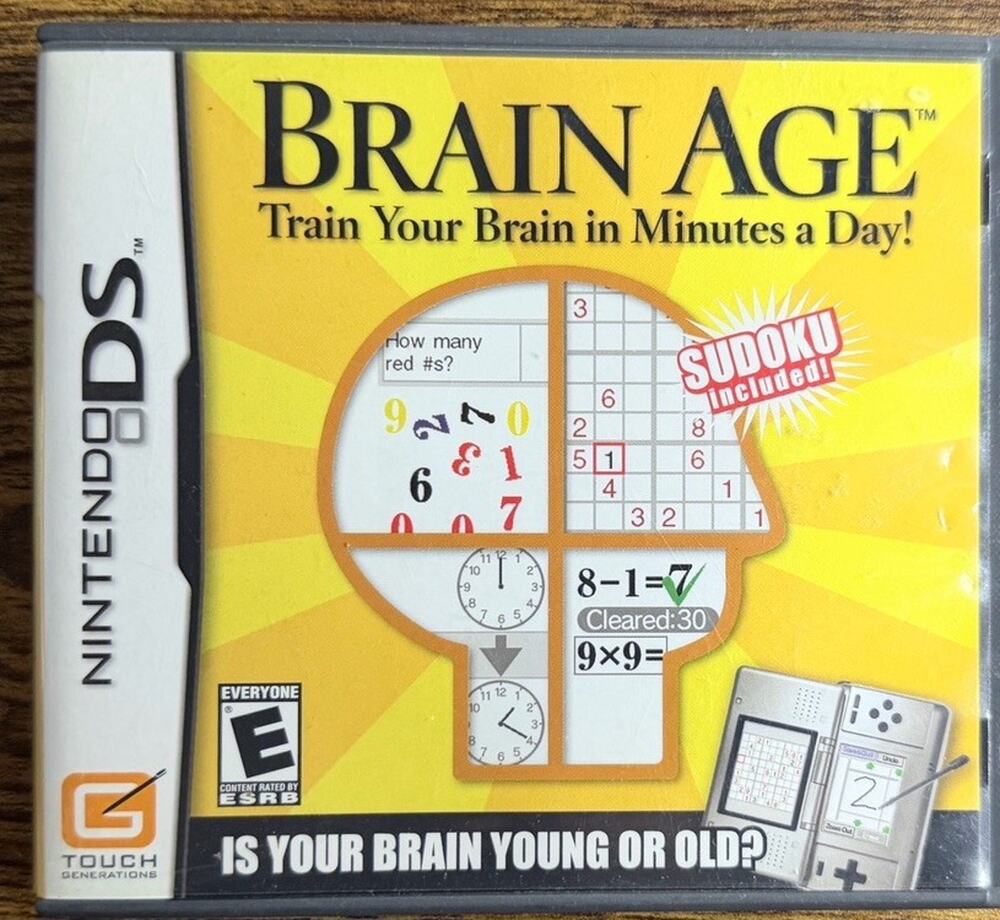 Brain Age: Train Your Brain in Minutes a Day Nintendo DS - CIB With Manual